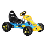 Ride On Cars: Rigo Kids Pedal Go Kart Ride On Toys Racing Car Plastic Tyre Blue