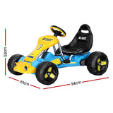 Ride On Cars: Rigo Kids Pedal Go Kart Ride On Toys Racing Car Plastic Tyre Blue