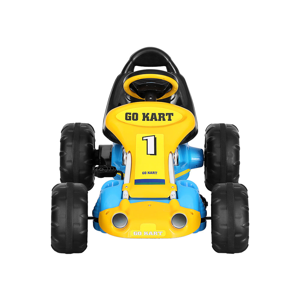 Ride On Cars: Rigo Kids Pedal Go Kart Ride On Toys Racing Car Plastic Tyre Blue