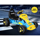 Ride On Cars: Rigo Kids Pedal Go Kart Ride On Toys Racing Car Plastic Tyre Blue
