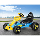 Ride On Cars: Rigo Kids Pedal Go Kart Ride On Toys Racing Car Plastic Tyre Blue