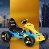 Ride On Cars: Rigo Kids Pedal Go Kart Ride On Toys Racing Car Plastic Tyre Blue