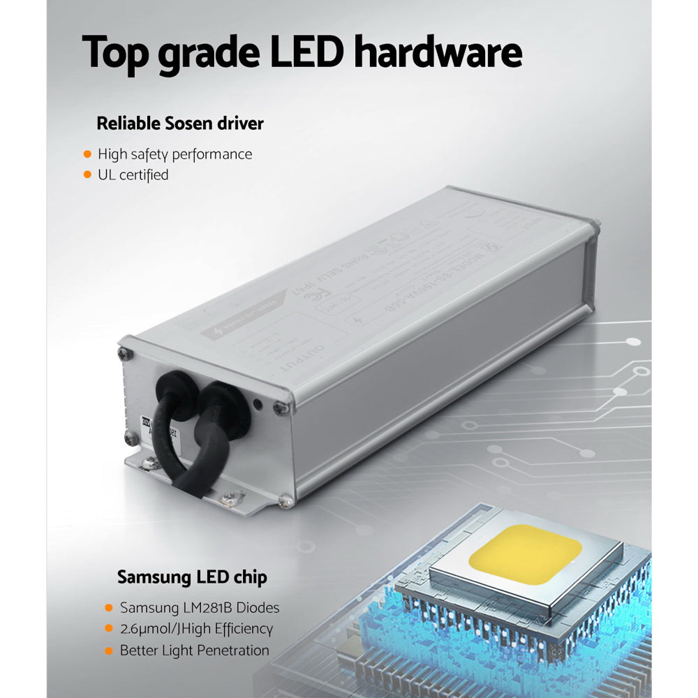 Greenhouses & Accessories: Green Fingers Max 1000W Grow Light LED Full Spectrum Indoor Plant All Stage Growth