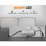 Greenhouses & Accessories: Green Fingers Max 3000W Grow Light LED Full Spectrum Indoor Plant All Stage Growth