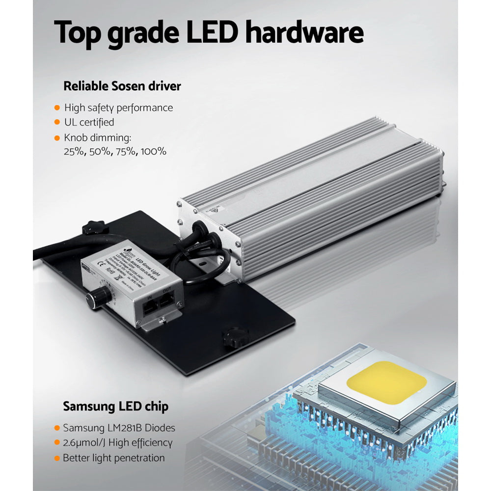 Greenhouses & Accessories: Green Fingers Max 3200W Grow Light LED Full Spectrum Indoor Plant All Stage Growth