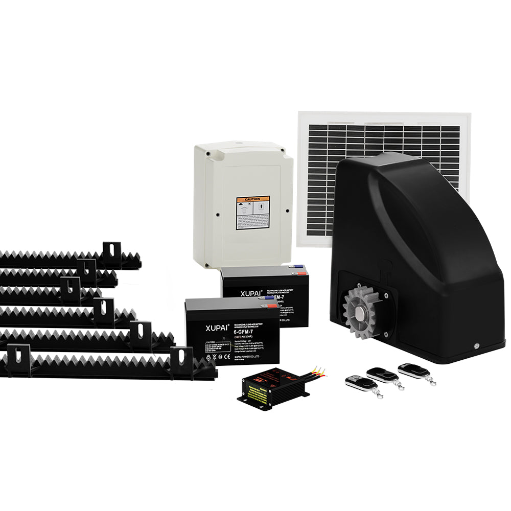 Fence & Gate Accessories: LockMaster Automatic Sliding Gate Opener Kit 10W Solar 6M 600KG