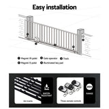 Fence & Gate Accessories: LockMaster Automatic Sliding Gate Opener Kit 10W Solar 6M 600KG