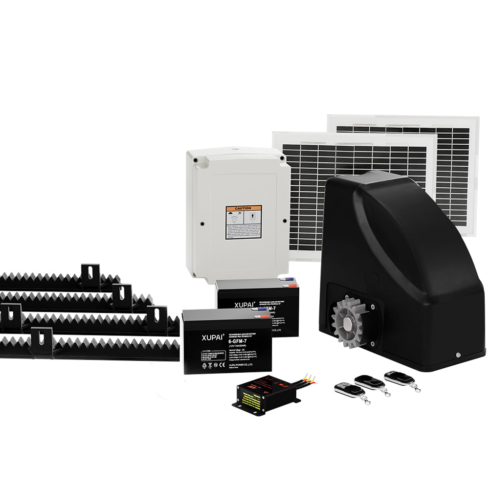 LockMaster Automatic Sliding Gate Opener Kit 20W Solar 4M 600KG
