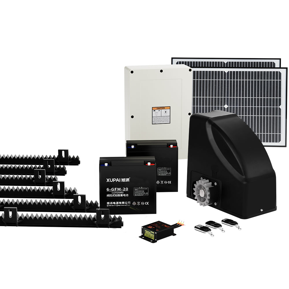 Fence & Gate Accessories: LockMaster Automatic Sliding Gate Opener Kit 40W Solar 6M 600KG