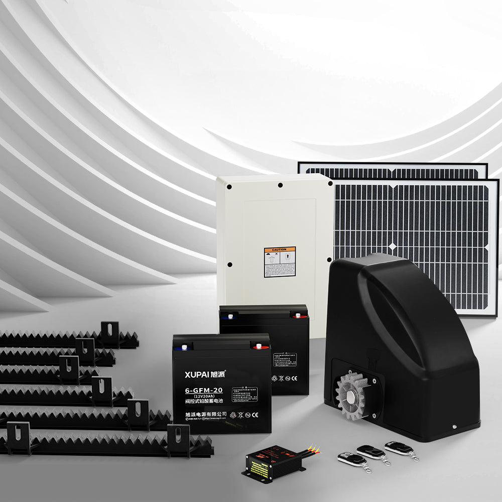 Fence & Gate Accessories: LockMaster Automatic Sliding Gate Opener Kit 40W Solar 6M 600KG