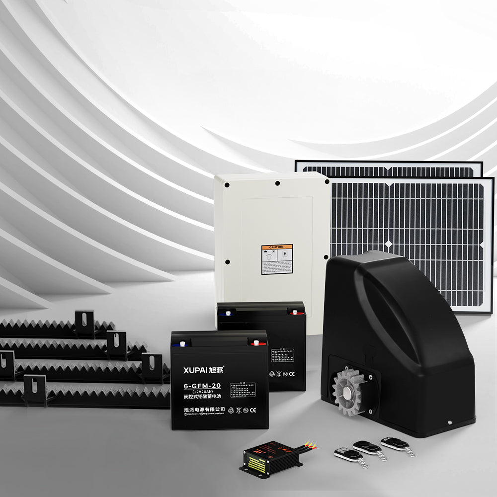 LockMaster Automatic Sliding Gate Opener Kit 40W Solar 4M 600KG