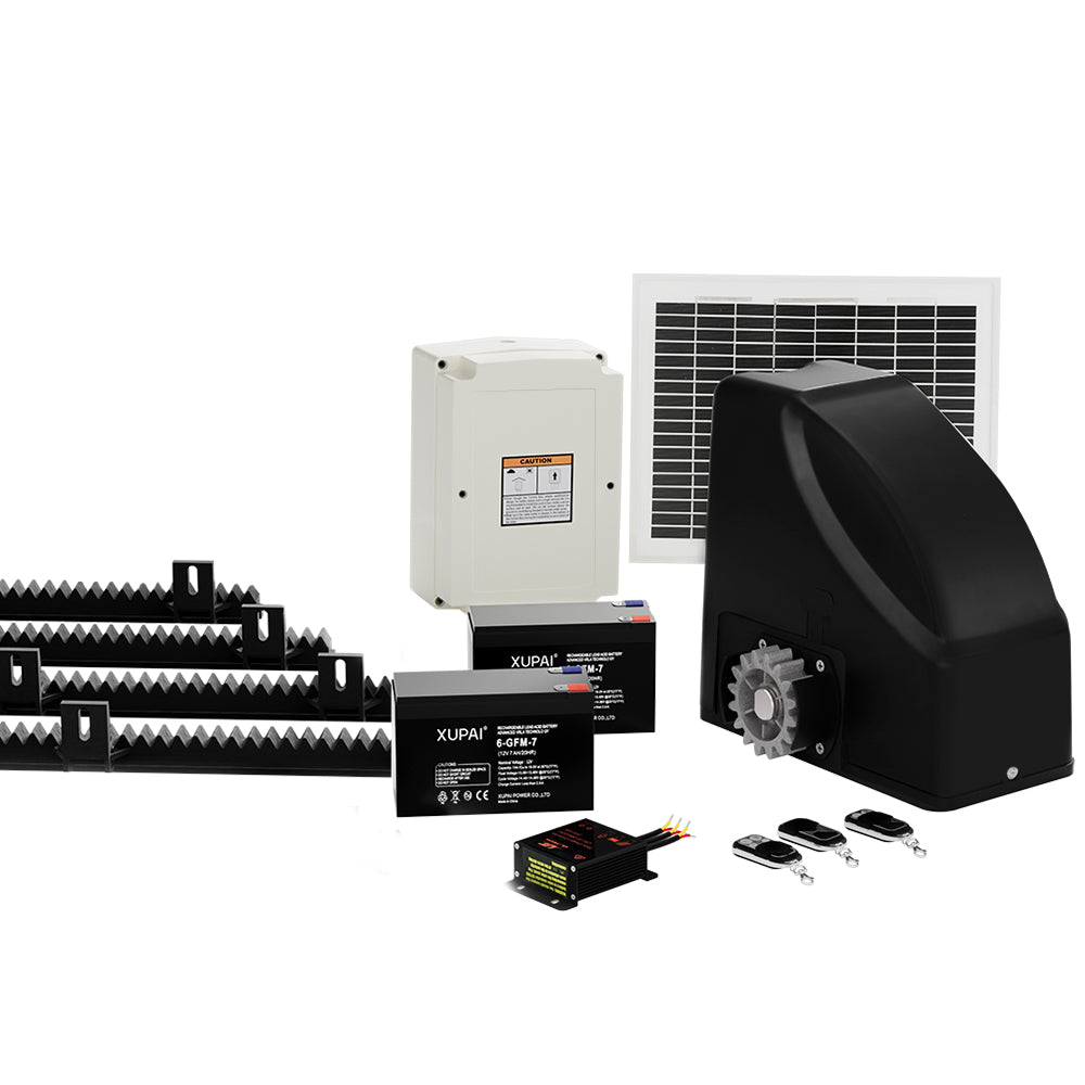LockMaster Automatic Sliding Gate Opener Kit 10W Solar 4M 600KG