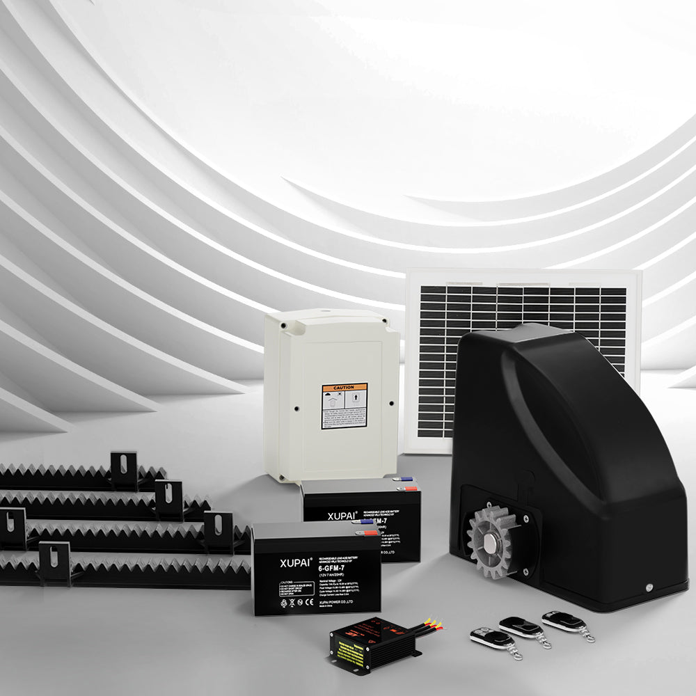LockMaster Automatic Sliding Gate Opener Kit 10W Solar 4M 600KG
