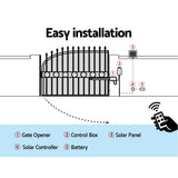 Fence & Gate Accessories: LockMaster Single Swing Gate Opener 500KG 20W Solar Panel