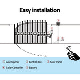 Lockmaster Single Swing Gate Opener 600KG 10W Solar Panel
