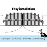 Fence & Gate Accessories: LockMaster Automatic Electric Gate Opener Double Swing Remote Control Kit 800KG