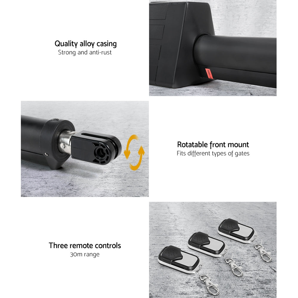Fence & Gate Accessories: LockMaster Single Swing Gate Opener 40W Full Solar Power Automatic