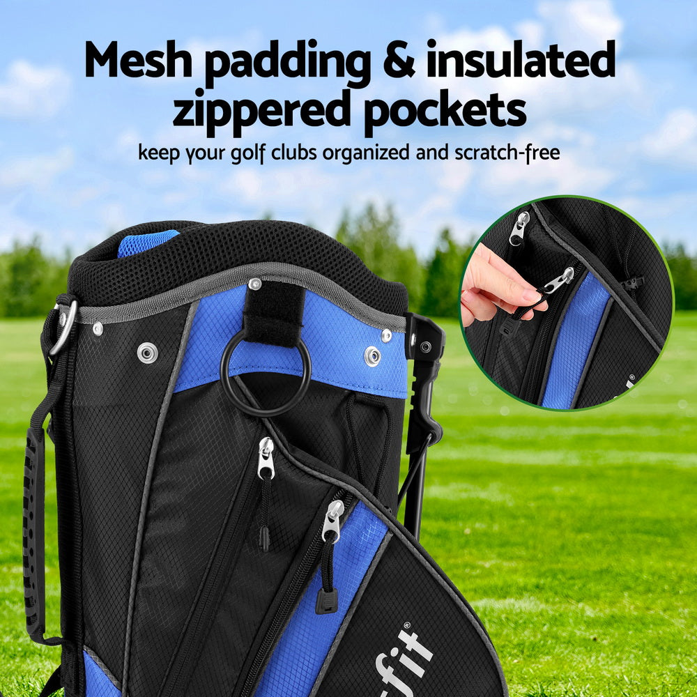 Duffel Bags: Everfit 6 Way Dividers Golf Bag Stand Insulated Carry Bag Zippered Rain Cover