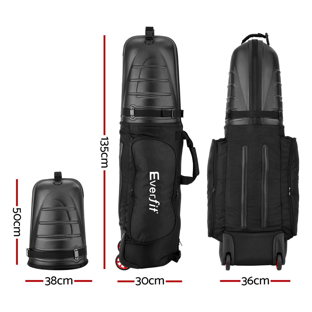 Golf Accessories: Everfit Golf Travel Bags for Airlines with Wheels Golf Clubs Hard Case Foldable