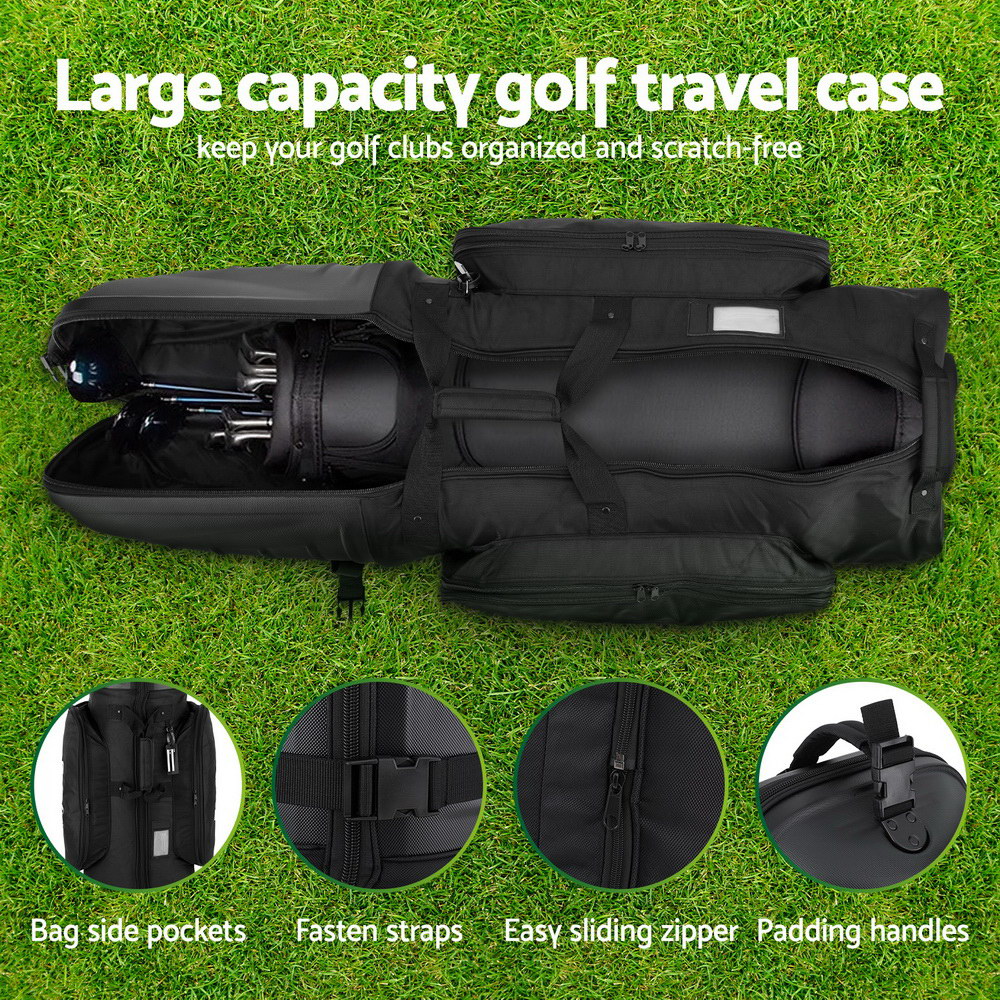 Golf Accessories: Everfit Golf Travel Bags for Airlines with Wheels Golf Clubs Hard Case Foldable