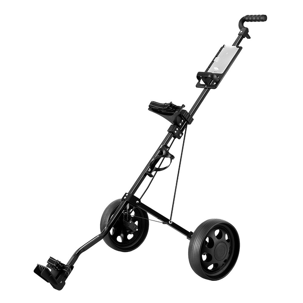 Golf Accessories: Everfit Golf Buggy Quick Folding Trolley Golf Cart Trolley 2 Wheels Cup Holder