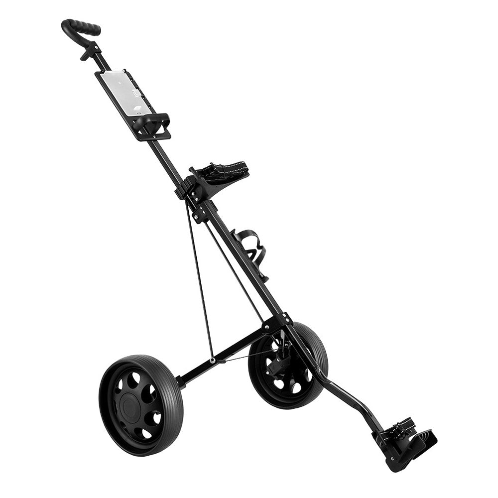 Golf Accessories: Everfit Golf Buggy Quick Folding Trolley Golf Cart Trolley 2 Wheels Cup Holder