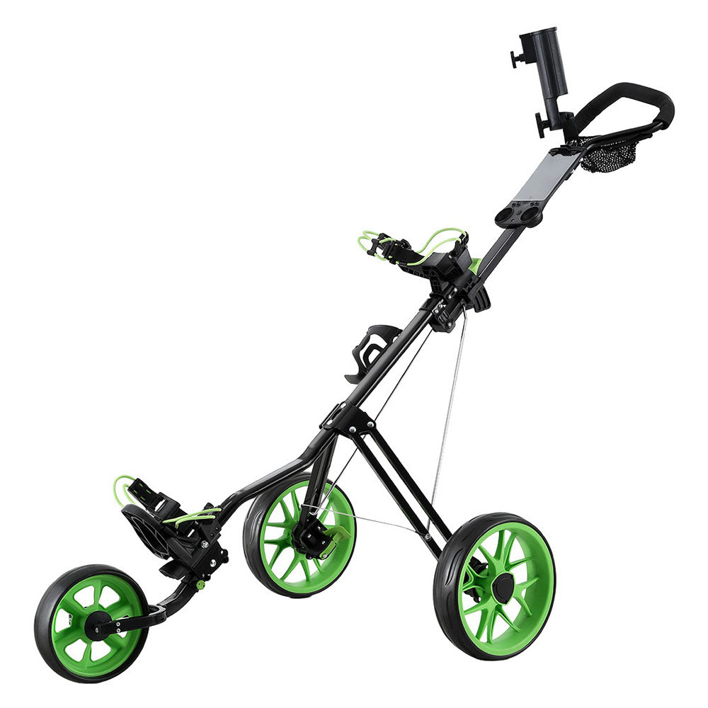 Golf Accessories: Everfit Golf Buggy Quick Folding Trolley Golf Cart 3 Wheels Height Adjustable
