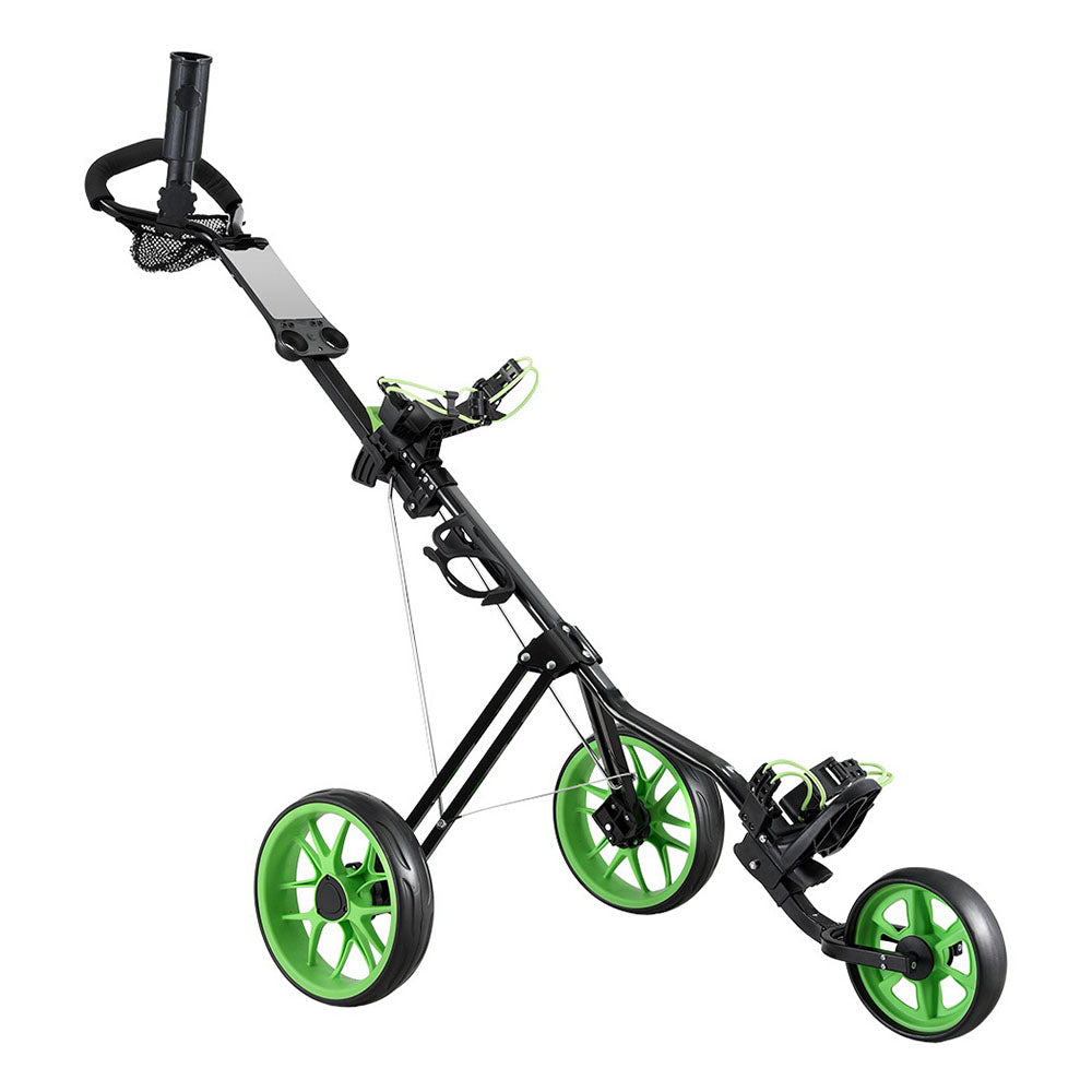 Golf Accessories: Everfit Golf Buggy Quick Folding Trolley Golf Cart 3 Wheels Height Adjustable