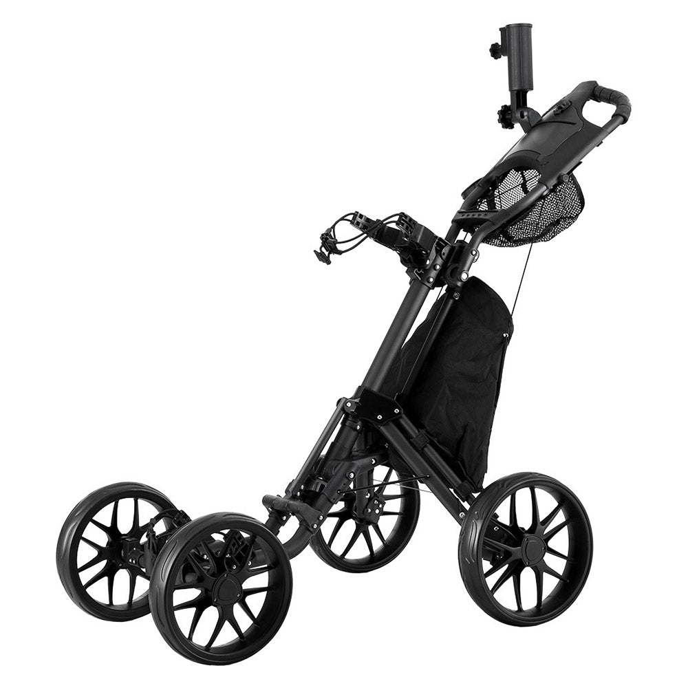 Camp Furniture: Everfit Golf Buggy Foldable Trolley Golf Cart Wheels Umbrella Bottle Holder