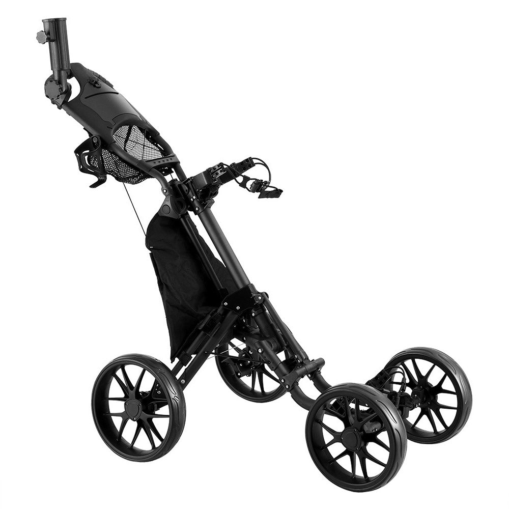Camp Furniture: Everfit Golf Buggy Foldable Trolley Golf Cart Wheels Umbrella Bottle Holder