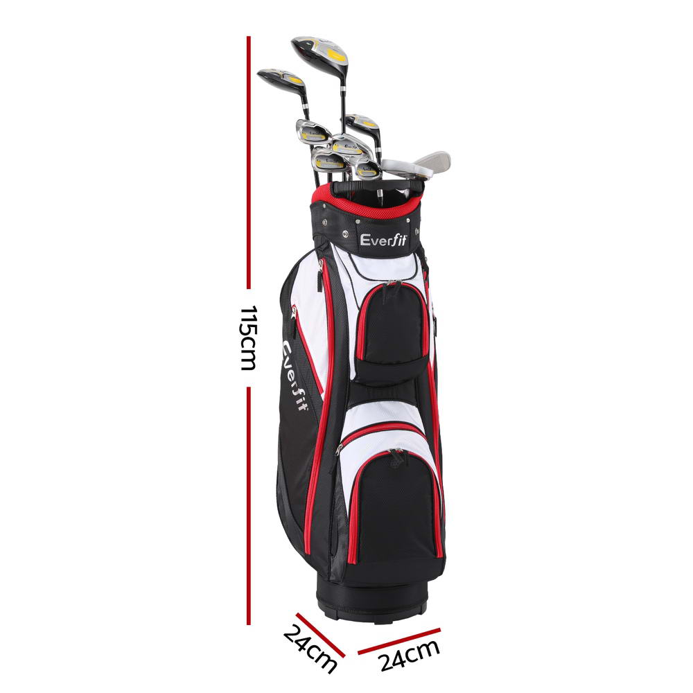 Golf Accessories: Everfit Golf Clubs Set Men Right Handed Golf Wedges Alloy Driver Golf Stand Bag