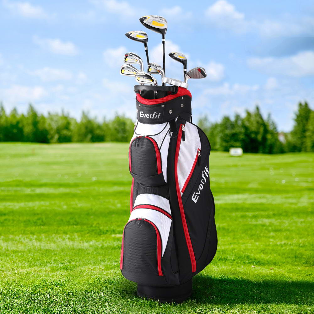 Golf Accessories: Everfit Golf Clubs Set Men Right Handed Golf Wedges Alloy Driver Golf Stand Bag