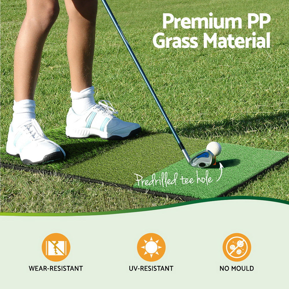 Golf Training Aids: Everfit Golf Hitting Mat Portable Driving Range Practice Training Aid 3 in 1
