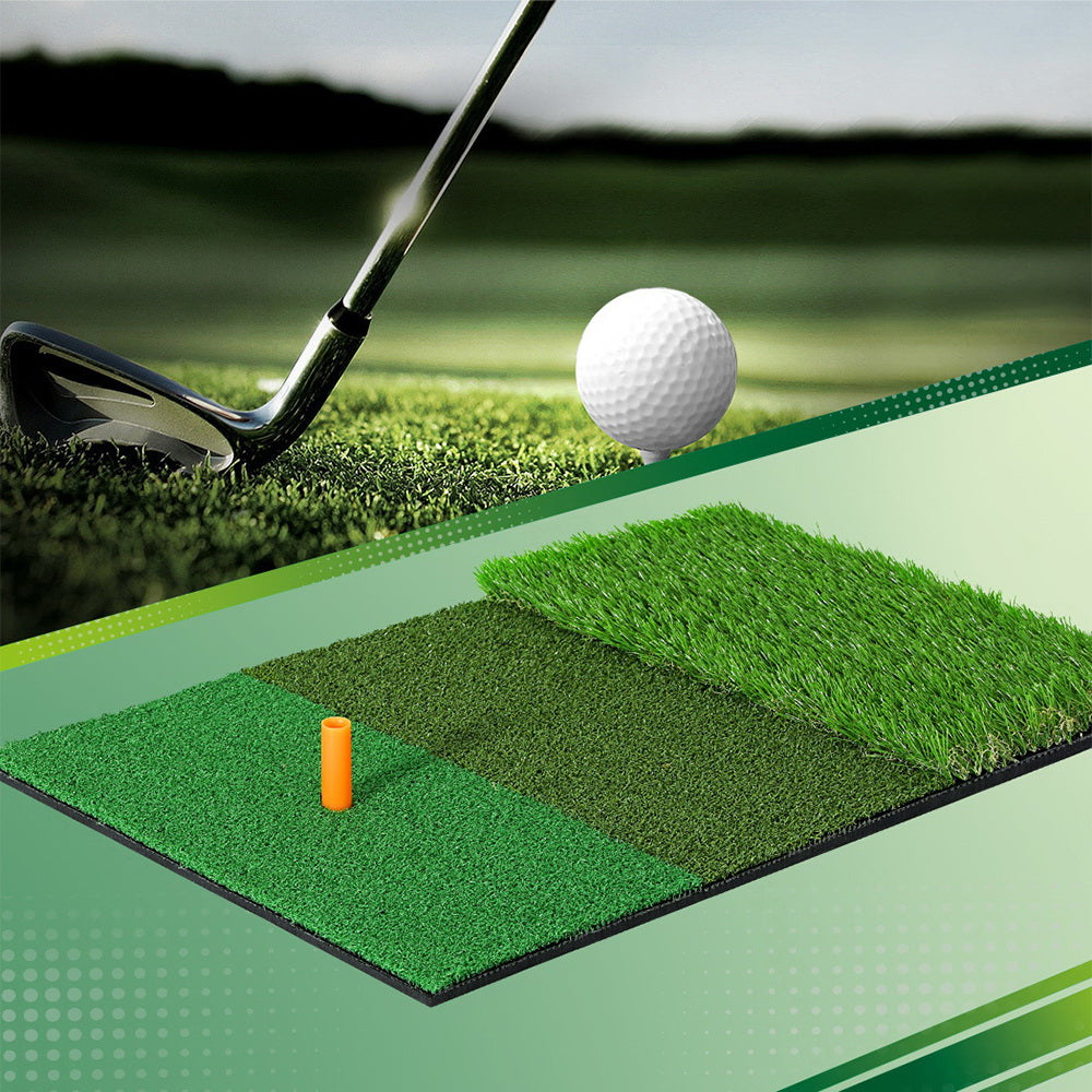Golf Training Aids: Everfit Golf Hitting Mat Portable Driving Range Practice Training Aid 3 in 1