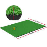 Golf Training Aids: Everfit Golf Hitting Practice Mat Portable Driving Range Training Aid 80x60cm