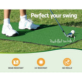 Golf Training Aids: Everfit Golf Hitting Practice Mat Portable Driving Range Training Aid 80x60cm