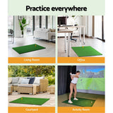 Golf Training Aids: Everfit Golf Hitting Practice Mat Portable Driving Range Training Aid 80x60cm