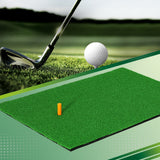 Golf Training Aids: Everfit Golf Hitting Practice Mat Portable Driving Range Training Aid 80x60cm