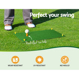 Golf Training Aids: Everfit Golf Hitting Mat Portable Driving Range Practice Training Aid 60x30cm
