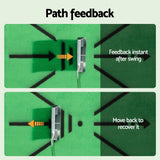 Golf Training Aids: Everfit Golf Hitting Mat Training Swing Path Feedback Detection Batting 44x33cm