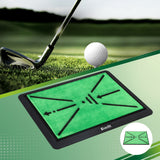 Golf Training Aids: Everfit Golf Hitting Mat Training Swing Path Feedback Detection Batting 44x33cm