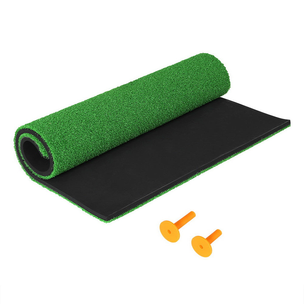 Golf Training Aids: Everfit Golf Hitting Mat Portable Driving Range Practice Training Aid 150x150cm