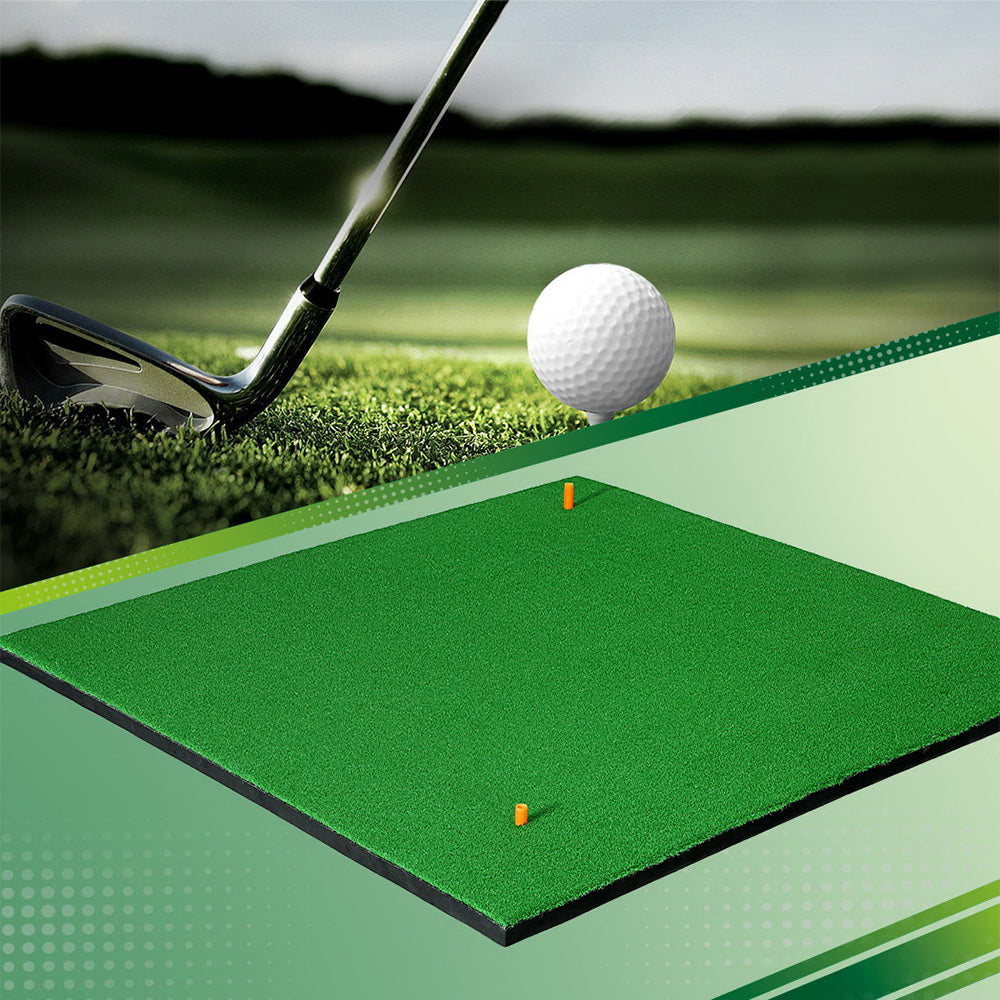 Golf Training Aids: Everfit Golf Hitting Mat Portable Driving Range Practice Training Aid 150x150cm