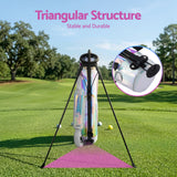 Everfit Golf Stand Bag Lightweight Sunday Pitch And Putt Bag Holographic