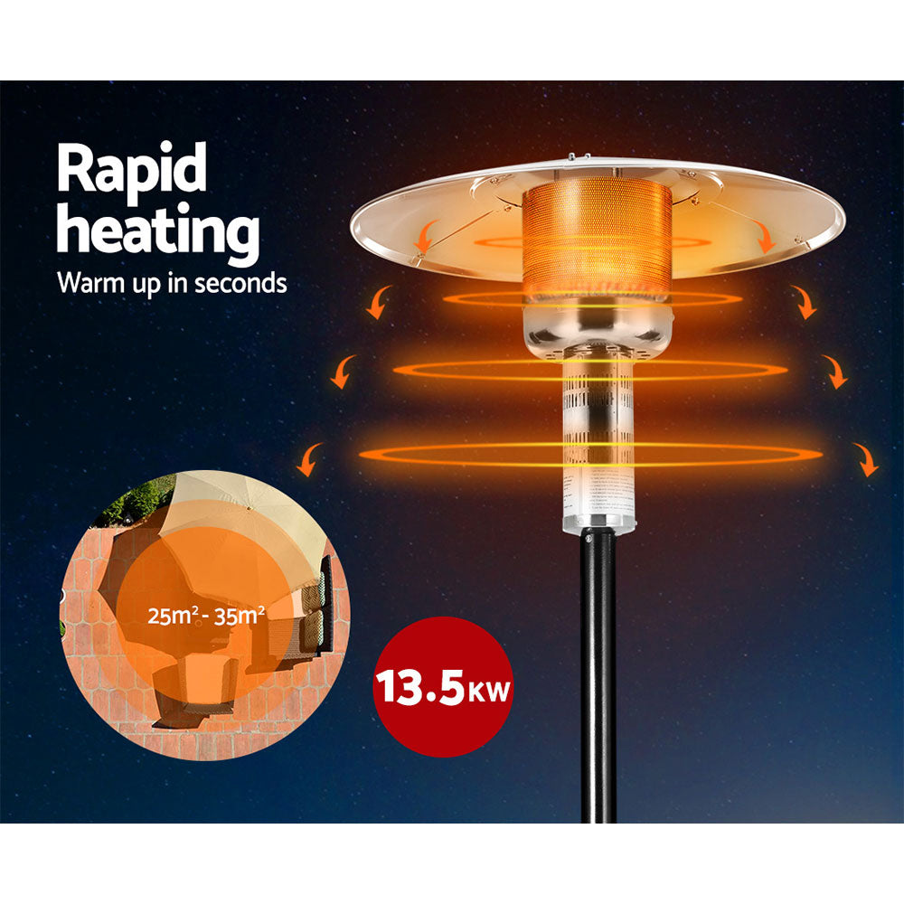 Patio Heaters: Devanti Outdoor Gas Patio Heater