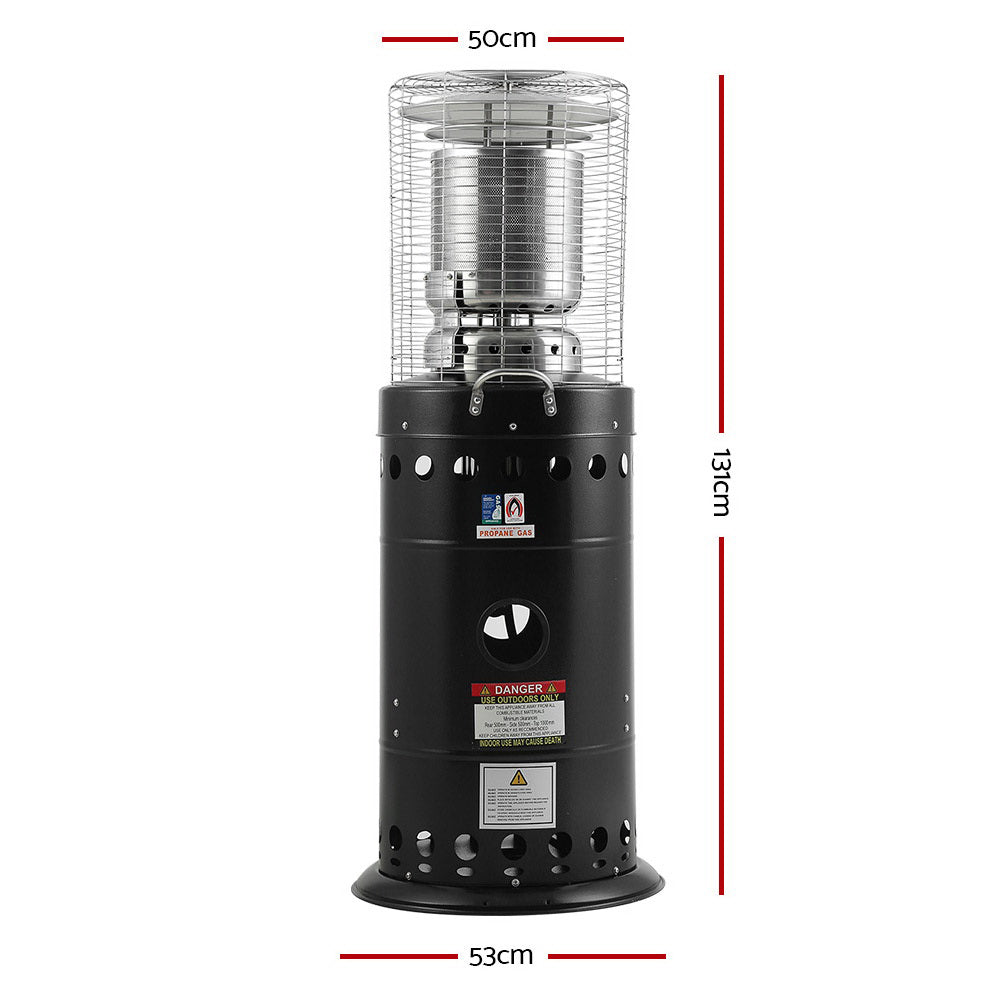 Patio Heaters: Devanti Outdoor Gas Patio Heater Black