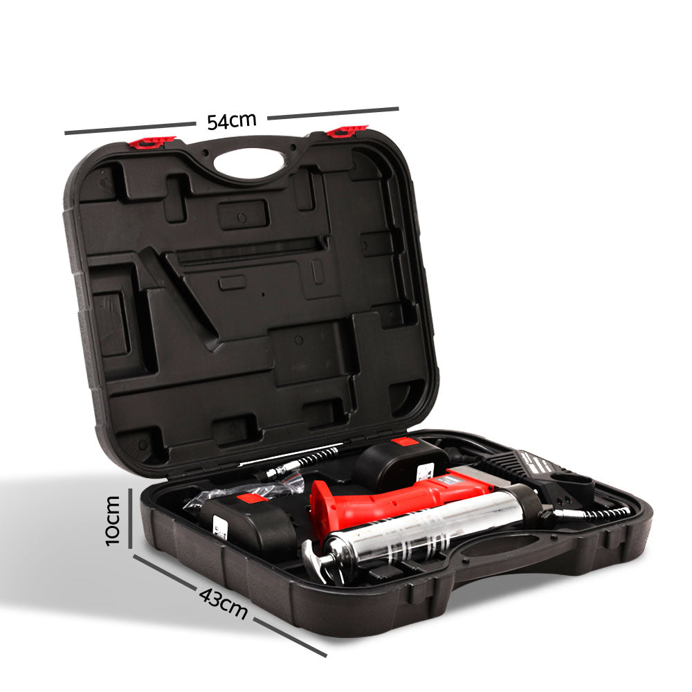Outdoor Power Equipment: Giantz Grease Gun Cordless 20v 450g 9000PSI 76cm Hose Electric Battery Cartridge