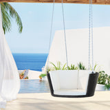 Outdoor Chairs: Gardeon Rattan Porch Swing Chair With Chain Cushion Outdoor Furniture Black