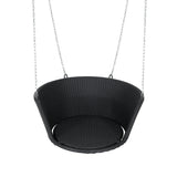 Outdoor Chairs: Gardeon Rattan Porch Swing Chair With Chain Cushion Outdoor Furniture Black