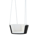Outdoor Chairs: Gardeon Rattan Porch Swing Chair With Chain Cushion Outdoor Furniture Black